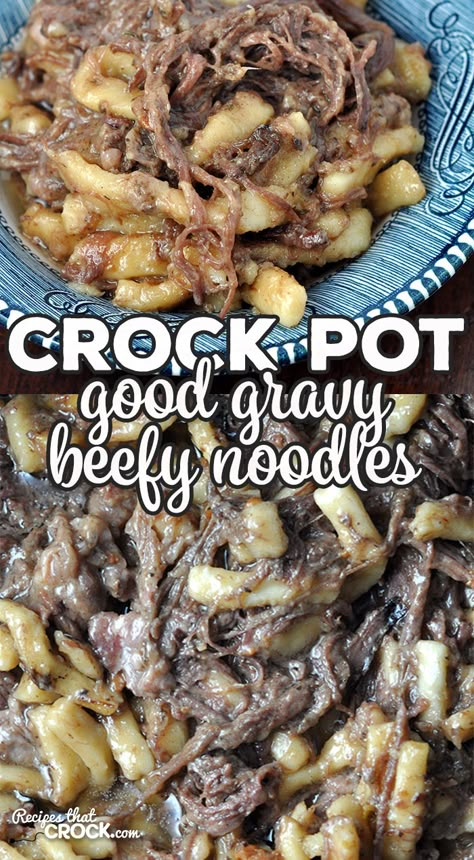 Beefy Noodles Recipe, Beefy Noodles, Roast Gravy, Delicious Noodles, Good Gravy, Crock Pot Beef, Roast Beef Recipes, Roast Recipe, Crockpot Dishes