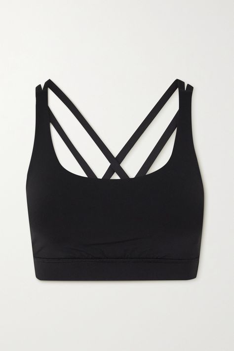 lululemon's 'Energy' sports bra offers medium support so it's perfect for workouts like Barre or spinning. It's made from Luxtreme™ - a smooth, moisture-wicking fabric that minimizes friction and has removable cups. Wear yours with a pair of the brand's high-rise leggings. Lululemon Collection, Lululemon Outfits, Lululemon Bras, Cute Preppy Outfits, Workout Sets, Lululemon Sports Bra, Birthday Wishlist, Lululemon Women, Black Sports Bra