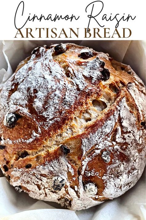 Dutch Oven Bread, Cinnamon Raisin Bread, Pain Au Levain, Artisan Bread Recipes, Raisin Bread, Dutch Oven Recipes, Cinnamon Raisin, Cinnamon Bread, Bread Recipes Sweet