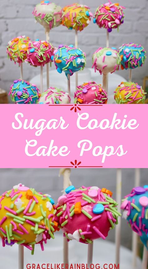 Sugar cookie cake pops are the perfect combination of two classic sweets: sugar cookies and cake pops. These bite-sized treats are surprisingly easy to make, and only require a few simple ingredients. With the delightful sweetness of a sugar cookie and the fun of a cake pop, these treats are sure to be a hit at any party or gathering. 3 Ingredient Cake Pops, Cake Pops No Stick, Easy Cake Pops With Cookies, Sugar Cookie Cake Pops Recipe, Cookie Pops How To Make, Cake Pops Using Frosted Sugar Cookies, Cake Pops Recipe With Cookies, Loft House Cookie Cake Pops, Sugar Cookie Cake Balls