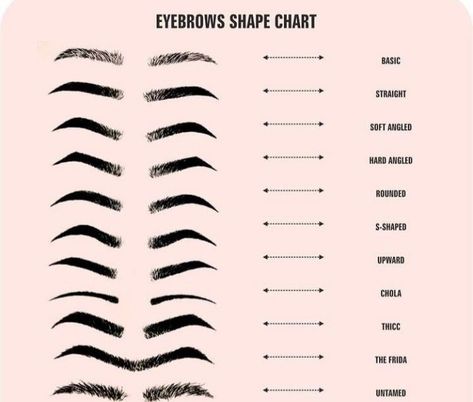 I did this a while ago but there are always new people that submit, so show us your beautiful eyes! Eyebrow Shaping By Skin Tone Range, Masculine Eyebrow Shape, Eyebrow Shapes Chart, Brow Shape For Your Face, S Shaped Eyebrows, Different Eyebrows, Brow Shaping Tutorial, Round Eyebrows, Eyebrows Shape