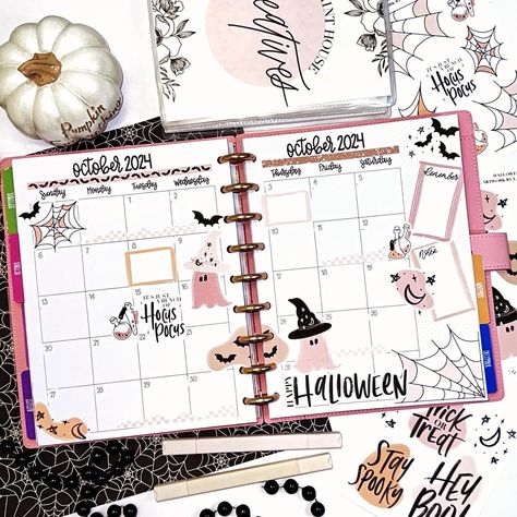 🎃✨ October is almost here, and I’m kicking it off with some adorably spooky vibes! These pastel Halloween stickers from @ltlprinthouse are the perfect touch for my @kellofaplan planner. Who says Halloween has to be all about dark colors? 💖🕷️ Join the #ltlprinthouseghoulscollab and show us your creations! Don’t forget to check out my YouTube channel for a fun plan with me. Use code RUTH15 for a sweet deal! 🍬🖊️ #plannercommunity #halloweenfun #planner #planneraddict #plannersociety #planner... Happy Planner Layout, Pastel Halloween, Plan With Me, Planner Inspiration, Planner Layout, Daily Grind, Spooky Vibes, Planner Addicts, Halloween Stickers