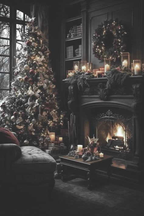 MAGICK Witch Christmas Aesthetic, Dark Holiday Aesthetic, Yule Christmas Aesthetic, Victorian Gothic Christmas, Yule Wallpaper Iphone, Witchy Christmas Aesthetic, Gothic Christmas Decor, Dark Yule Aesthetic, Christmas Dark Aesthetic