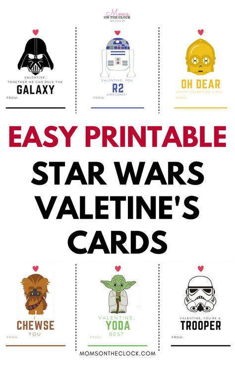 Star Wars Valentines Cards, Star Wars Valentines Box, Starwars Valentines Cards, Valentine Card Ideas, Free Valentines Day Cards, Free Valentine Cards, Star Wars Classroom, Star Wars Valentines, Printable Valentines Day Cards