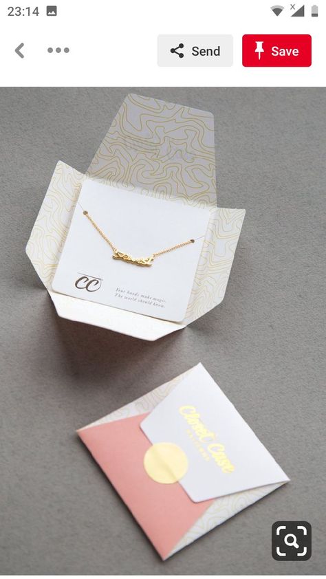 Jewelry Packaging Diy, Karton Design, Jewelry Packaging Design, Jewerly Displays, Idee Cricut, Packaging Diy, Packaging Ideas Business, Necklace Packaging, Small Business Packaging Ideas