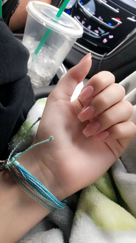 Biogel Nails, Natural Acrylic Nails, Formal Nails, Polygel Nails, Simple Acrylic Nails, Short Acrylic Nails Designs, Cat Kuku, Neutral Nails, Dream Nails