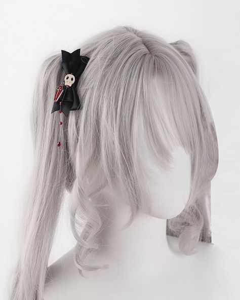 🖤❤️Embrace your dark, elegant side with these stunning Gothic hairclips, hairbands and mini hat. Search👉https://www.devilinspired.com/The-Story-or-She #devilinspired #gothic #gothicstyle #gothicfashion #gothicgirl #lolitacoord #lolitafashionstyle #gothicaccessories Gothic Hair Accessories, Gothic Hair, Gothic Coffin, Outfit Rock, Steampunk Fashion Female, Double Ponytail, Black Skeleton, Steampunk Fashion Male, Gothic Hairstyles