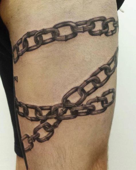 Chains Around Arm Tattoo, Chain Around Leg Tattoo, Chain Sleeve Tattoo, Chain Forearm Tattoo, Leg Chain Tattoo, Chain Wrapped Around Arm Tattoo, Chain Leg Tattoo, Chain Band Tattoo, Chain Tattoo Thigh