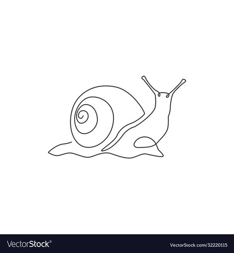 Snail Outline, Cute Snail Drawings, Tattoo Camping, Snail Vector, Women's Back Tattoos, Snail Drawing, Snail Image, Snail Tattoo, Organic Food Logo