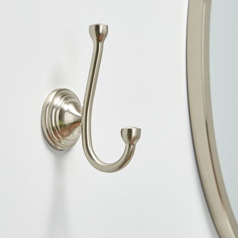 Brushed Nickel Towel Hook, Bathroom Towel Hooks, Bath Redo, Brushed Nickel Bathroom, Allen Roth, Robe Hook, Towel Hooks, Lowes Home Improvements, Bathroom Towels