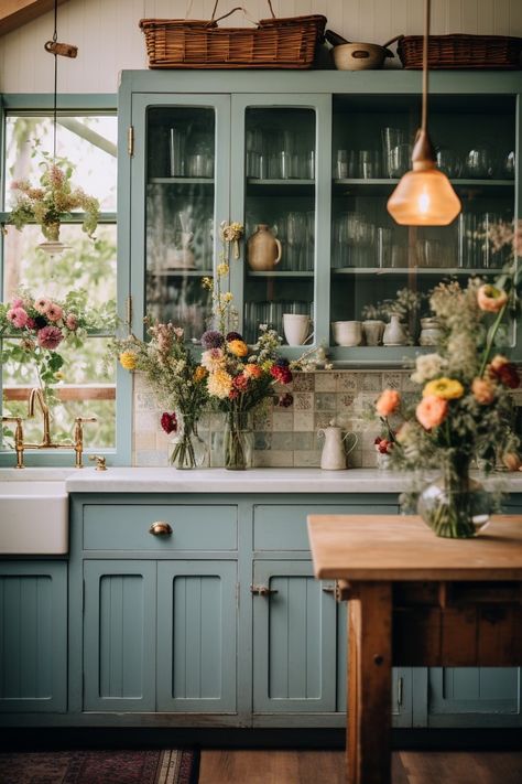 60+ Cozy Cottage Kitchen Ideas Small Cottage Kitchens, English Cottage Kitchens, Cottage Core Kitchen, Cottage Kitchen Ideas, Cottage Core Home, Cozy Cottage Kitchen, Apartment Vibes, Cottage Aesthetic, Minimalist Kitchen Design