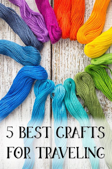 Discover the 5 best crafts for traveling! These best crafts for traveling are portable, TSA-friendly, and easy enough to do while sleepy. Crafts You Can Do While Traveling, Crafts That Travel Well, Kids Beach Crafts Easy Diy, Crafts To Do In The Car For Adults, Travel Project Ideas, Crafts On The Go, Crafts To Do While Traveling, Travel Crafts For Adults, Travel Diy Crafts