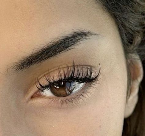 Shop with the link by clicking on the photo💖 Eyelashes Aesthetic Natural, Light Fake Eyelashes, Brown And Black Eyelash Extensions, Whisky Lash Extensions, Subtle Eyelash Extensions, Doe Eye Lash Extension, Kitten Eyelash Extensions, Light Wispy Eyelash Extensions, Lash Extensions Wispy