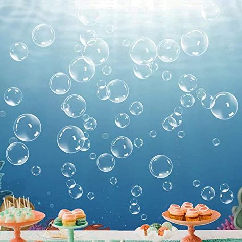 Amazon.com: Under the Sea Bubble Cutout Kid's Birthday Party Decoration Bubbles Wall Decal Sticker Ocean Background Decor Water Soap Bubble Bath Bedroom Table Decor Little Mermaid Baby Shower Party Supplies… (white) : Baby Bedroom Table Decor, Bath Bedroom, Ocean Background, Mermaid Party Supplies, Party Decoration Items, Ocean Theme Party, Bubble Party, Bubble Wall, Kids Birthday Party Decoration