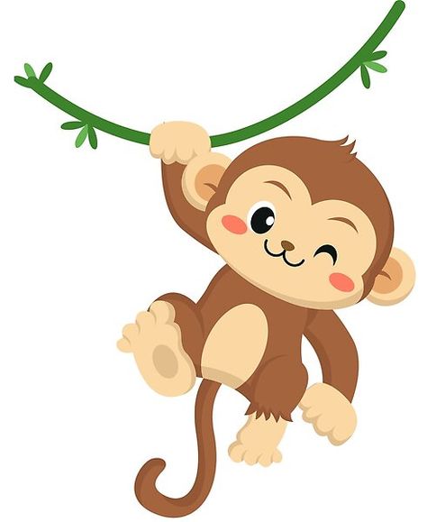 Monkey Drawings Easy, Monkey Wallpaper Cute, Hanging Monkey Template, Monkey Cute Drawing, Cute Monkey Painting, Baby Monkey Drawing, Monkey Cartoon Drawing, Monkeys Cartoon, Monkey Pic