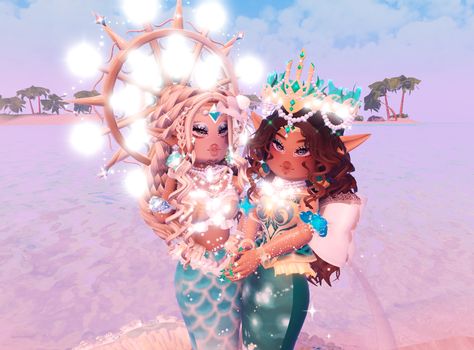 Royale High Sleepover, Royale High Water Outfit, Royale High Outfits Mermaid, Ariel Royale High, Mischevious Mermaids Royale High, Rolaye High Outfits, Royale High Pool Party, Royals High Summer Outfit, Royale High Mysterious Mermaids