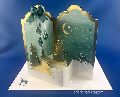 Stampin Up Wow Nola Creations, Addinktive Designs, Christmas Cards 2017, Box Cards Tutorial, Z Cards, Paper Crafts Card, Homemade Christmas Cards, Christmas Labels, Shaped Cards