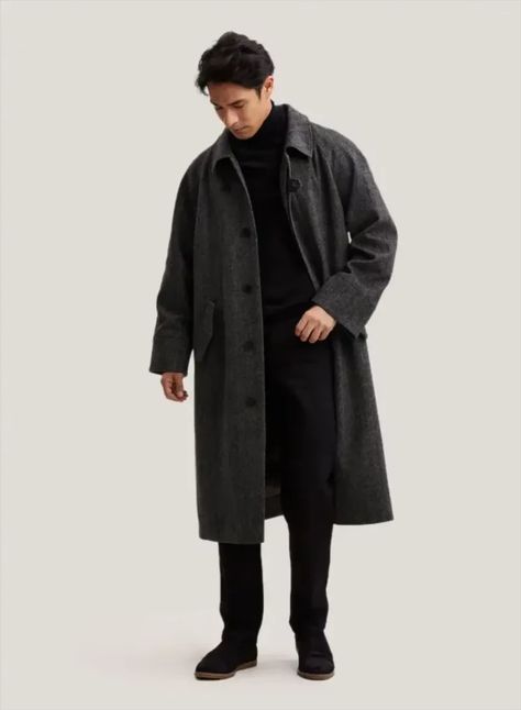 Men Coat Outfit, Mens Wool Overcoat, Man's Overcoat, Long Coat Men, Black Overcoat, Mens Wool Coats, Overcoat Men, Mens Overcoat, Trench Coat Outfit