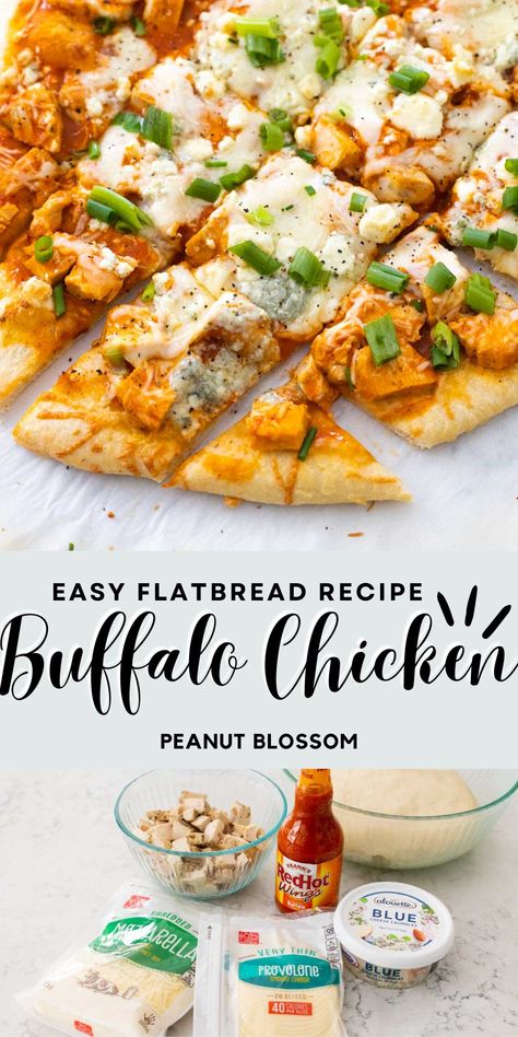 Buffalo Chicken Flat Bread, Lavosh Recipe, Blue Cheese Flatbread, Buffalo Chicken Flatbread Pizza, Guy Food, Buffalo Chicken Flatbread, Blue Cheese Chicken, Easy Flatbread Recipes, Crispy Flatbread