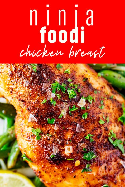 Chicken In The Ninja Foodi, Ninja Air Fryer Chicken Breast, Ninja Foodi Chicken Breast Recipes, Ninja Foodie Chicken Recipes, Ninja Foodi One Pot Meals, Ninja Speedi Chicken, Ninja Foodi Chicken Recipes, Ninja Foodi Recipes Chicken, Ninja Foodi Chicken Breast