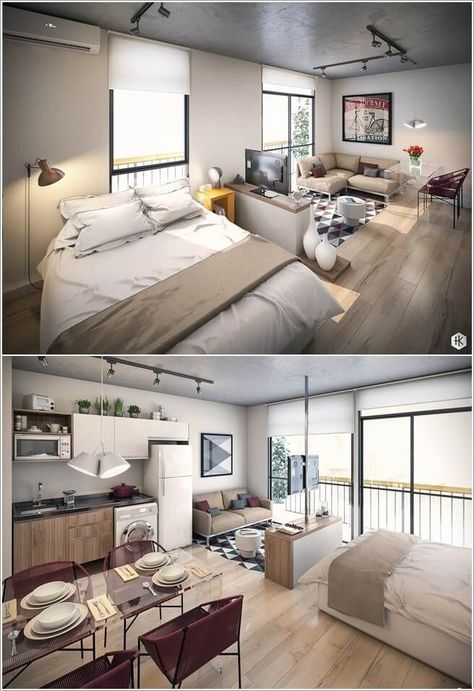 Dining Room Sitting Room Combo, Living Room Bedroom Combo, Living Room And Bedroom Combo, Studio Apartment Living, Small Apartment Interior, Ikea Living Room, Dining Room Combo, Bedroom And Living Room, Fine Living