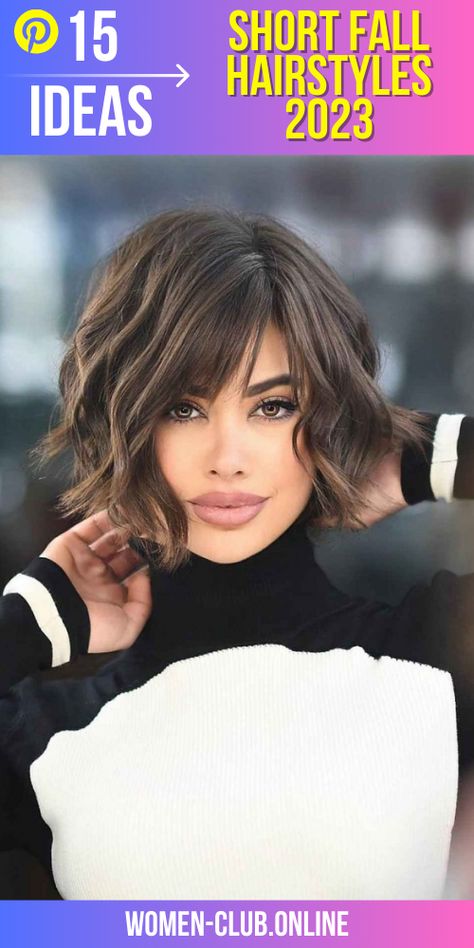 Short Fall Hairstyles 2023 15 Ideas: Embrace the Latest Trends - women-club.online Kort Bob, Chin Length Hair, Bob Haircut With Bangs, Bob Haircut For Fine Hair, Messy Short Hair, Short Layered, Short Hair Over 60, Layered Bob, Haircut For Thick Hair