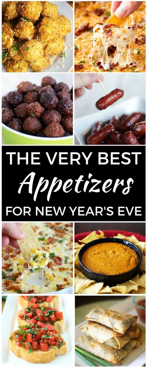 The Very Best Appetizers for New Year's Eve New Years Eve Snacks, New Years Appetizers, New Year's Eve Appetizers, New Years Eve Food, New Year's Eve Recipes, New Year's Food, Food Party, Ideas Food, Holiday Appetizers