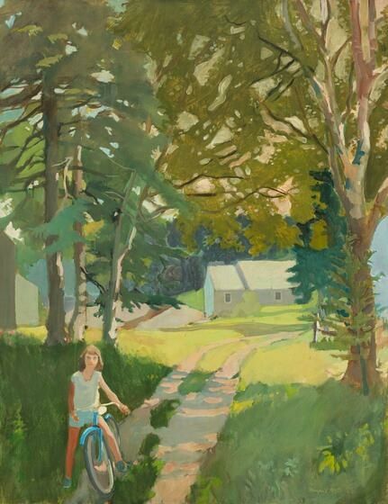 Fairfield Porter, Painting Media, Whitney Museum, Bike Riding, Southampton, Long Island, Abstract Landscape, American Art, Painting Inspiration