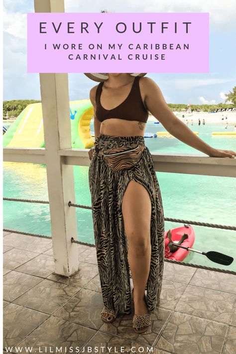 Wondering What to Wear on a Cruise, I'm Sharing Every Outfit I Wore Houseboat Outfits, Fancy Night Cruise Outfit, Dinner Outfits Cruise, Cruise 2023 Fashion, Plus Size Bahamas Cruise Outfits, Going On A Cruise Outfits, Cruise Ship Attire For Women, Edgy Cruise Outfits, Captain’s Dinner Outfit Cruise