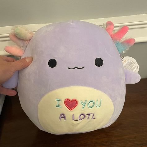 Squishmallow 11” Valentines Monica The Axolotl NWT Color Purple, Size 16, I Love You, Love You, Valentines, I Love, Brand New, Toys, Purple