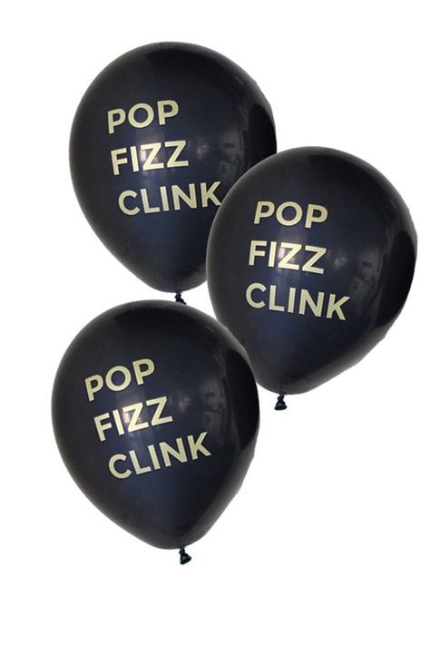 Black, White, and Gold Party Inspiration – the House of Grace Pop Fizz Clink, And So It Begins, New Year's Eve Celebrations, Silvester Party, Black Balloons, Pretty Party, Party Entertainment, Gold Party, New Year Celebration