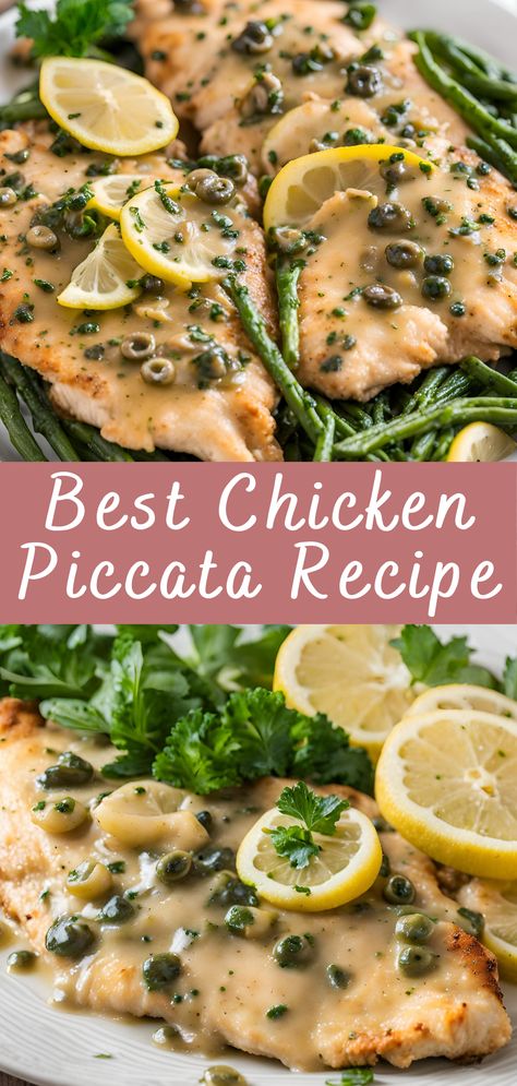 Best Chicken Piccata Recipe | Cheff Recipes Giada De Laurentiis Chicken Piccata, Lemon Chicken Capers Recipe, Cuisine At Home Recipes, Chicken Piccata Sauce Recipe, Classic Chicken Piccata, Lemon Chicken Piccata Recipe With Capers, Weight Watchers Chicken Piccata, Capers Chicken Recipes, Chicken Lemon Capers Recipe