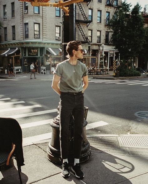 Mens City Photoshoot, Outside Street Photoshoot Ideas, Photography Poses For Men Outdoor Male Models, Guy City Photoshoot, Men’s Street Photography Poses, Man City Photoshoot, Men Downtown Photoshoot, Vintage Male Photoshoot, Men’s Street Photography