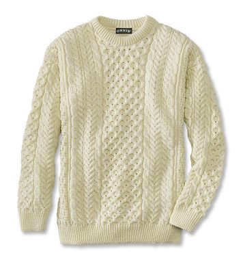 Orvis Irish Fisherman Sweater - pure wool - $129 Irish Style, Cheap Sweaters, Fisherman Sweater, Black Sheep, Sweater Sale, Ll Bean, Favorite Shirts, Cashmere Sweaters, Cotton Yarn