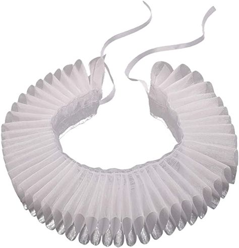 Amazon.com: GRACEART White Elizabethan Dickens Ruffle Neck Clown Collar White : Clothing, Shoes & Jewelry Elizabeth Collar, Elizabethan Ruff, Black And White Clown, Clown Collar, Pierrot Clown, Ruff Collar, Clown Clothes, Mix Match Outfits, Hallowen Costume