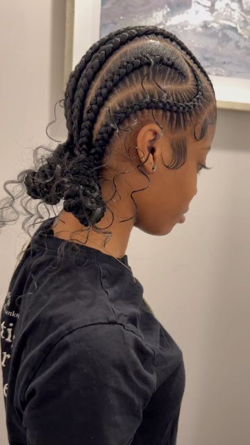 Curly Buns, Beautiful Black Hair, Big Box Braids Hairstyles, Feed In Braids Hairstyles, Braided Cornrow Hairstyles, Quick Braided Hairstyles, Cute Box Braids Hairstyles, Feed In Braid, Protective Hairstyles Braids