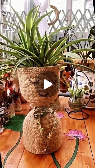 itsy_bitsy_23 on February 21, 2024: "Turning waste into wonder! 🌿🌸✨ This stunning tree pot, crafted from recycled plastic bottles and adorned with intricately woven jute rope, is the epitome of eco-friendly elegance. Perfect for adding a touch of artistry to any space. . . . 📌Credit: N/A please DM for credit or removal . . . 📌 Follow me for more: ➡️ @itsy_bitsy_23 ➡️ @itsy_bitsy_23 ➡️ @itsy_bitsy_23 . . . . #RecycledArt #EcoFriendlyDecor #HandmadeHome #BalconyGarden #SustainableLiving #Upc Craft With Jute Rope, Best Out Of Plastic Waste, Waste Plastic Bottle Craft, Recycled Pots For Plants, Best From Waste Ideas Diy, Diy Plant Pots Upcycle, Waste Out Of Best Ideas Creative, Recycled Plastic Bottle Art, Recycled Crafts Useful Creative