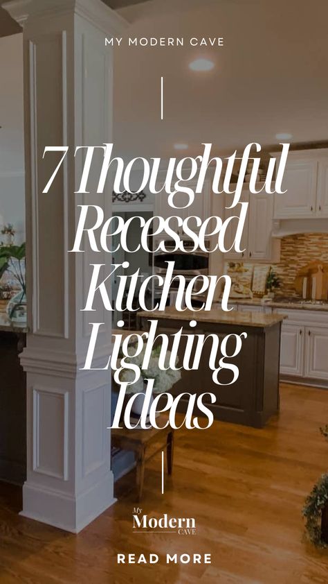 THINK YOU’VE SEEN IT ALL? THESE 23+ RECESSED KITCHEN LIGHTING IDEAS WILL PROVE YOU WRONG! Lighting Above Small Kitchen Island, Kitchen Lighting No Upper Cabinets, Recessed Kitchen Lighting Ideas, Kitchen With Recessed Lighting, Light Above Stove, Kitchen Feature Lights, Dark Kitchen Lighting, Replacing Kitchen Light Box Ceiling, Kitchen Task Lighting Ideas