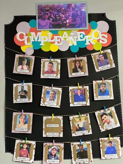 Class Decoration For Kindergarten, Class Decoration Ideas Preschool, Ideas Para Murales Escolares, Birthday Chart Classroom, Decoration Creche, Birthday Board Classroom, Birthday Bulletin Boards, Birthday Bulletin, Kindergarten Classroom Decor