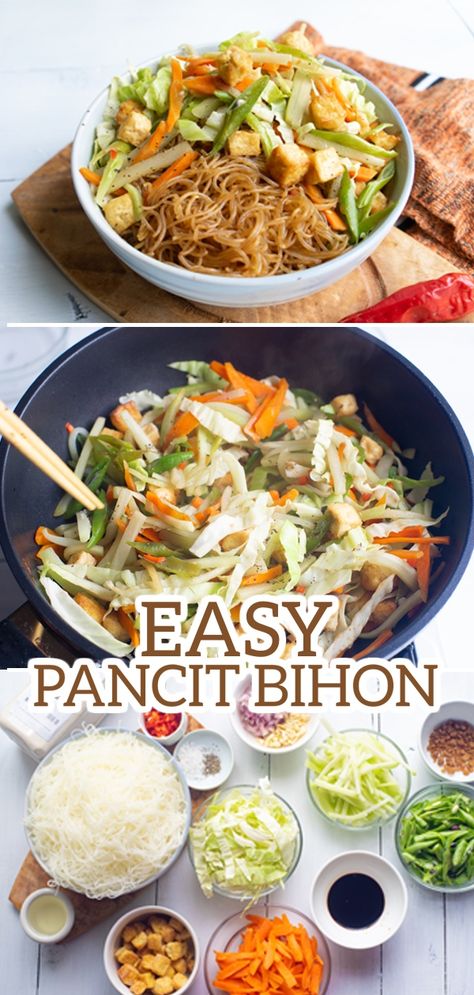 Pinoy Food Filipino Dishes Vegetables, Pancit Recipe Filipino Vegetarian, Vegetarian Pancit Recipe Filipino, Pancit Vegetarian, Filipino Veggie Recipes, Vegetable Pancit, Vegetarian Pancit, Pinoy Food Filipino Dishes, Bihon Recipe