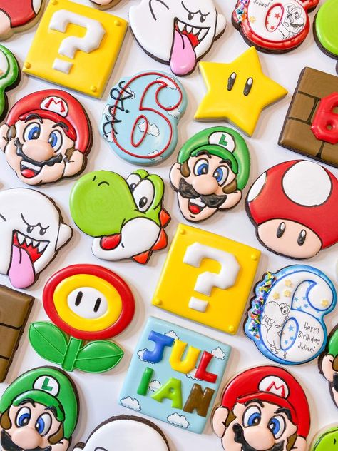 Mario Theme Cookies, Mario Party Cookies, Mario Brothers Cookies Decorated, Mario Birthday Party Cookies, Mario Bros Cookies Decorated, Super Mario Sugar Cookies, Super Mario Bros Cookies, Super Mario Cookies Decorated, Mario Cookies Decorated