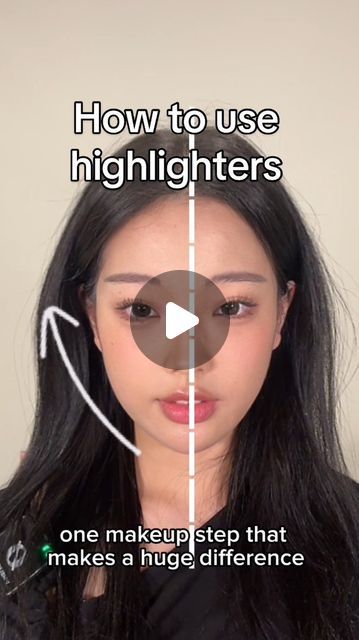 lyh on Instagram: "Highlighting makes a HUGE difference! How to use different types of highlighters? #contour #asianmakeup #highlighter #makeuphack #contourtutorial" Highlighter Contour Guide, How To Use Highlighter, Almond Eye Makeup Tutorial, Highlighter Placement, Where To Put Highlighter, Highlighter Application, Highlighter Makeup Tutorial, Contour Guide, Bigger Lips