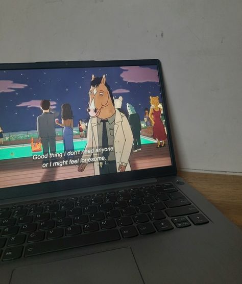 Aesthetic Bojack Horseman, Bojack Scenes, Watching Shows Aesthetic, Movie On Laptop Aesthetic, Bojack Aesthetic, Bojack Horseman Aesthetic, On Laptop Aesthetic, Movie On Laptop, Watching Laptop