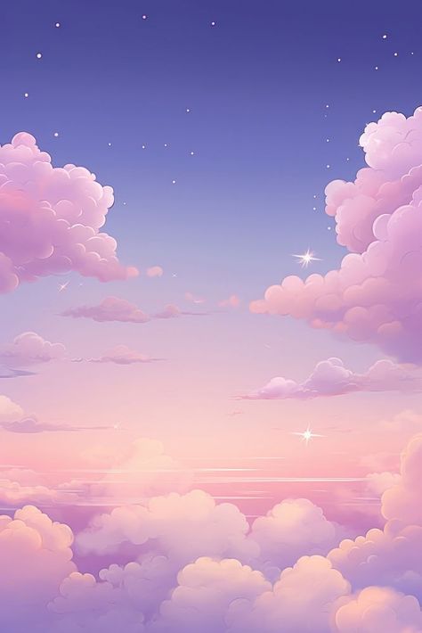 Cute wallpaper cloud sky outdoors. AI generated Image by rawpixel. | free image by rawpixel.com / Dollacha Chamnansrisil Cloud Poster Design, Purple Cloud Background, Pastel Galaxy Wallpaper, Cloud Illustration Design, Pastel Clouds Aesthetic, Clouds Illustration Art, Digital Art Clouds, Pink Clouds Aesthetic, Pink Sky Wallpaper