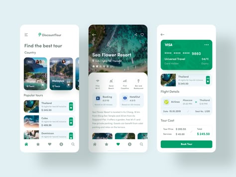 Traveling App DiscountTour by Vladimir Gubanov Desain Ux, Ui Design Mobile, Ux App Design, Iceland Travel Guide, Travel Apps, Web Design Mobile, Mobile App Design Inspiration, App Interface Design, Dead End