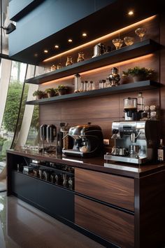 Desain Pantry, Coffee Bar Home, Kitchen Design Plans, Wet Bars, Luxury Kitchen, Dream Home Design, Home Decor Kitchen, Bars For Home, Interior Design Kitchen