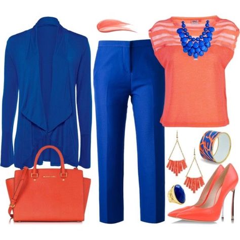 Royal Blue Outfits Casual, Bright Blue Pants Outfit, Jeans Outfit For Work Spring, Jeggings Outfit, Royal Blue Outfits, Color Combos Outfit, Classy Work Outfits, Outfit Fall, Blue Outfit