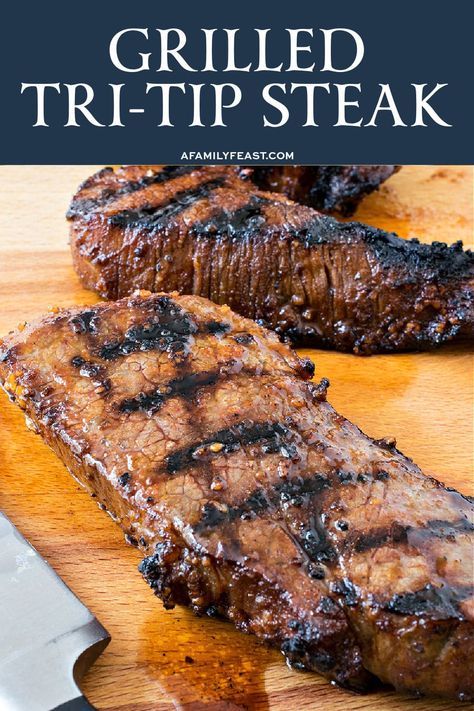 Grilled Tri-Tip Steak How To Prepare Tri Tip Steak, Bottom Sirloin Tri Tip Steak Recipes, Trip Tip Steak Recipes, Oven Roasted Tri Tip, Tri Tip Steak Recipes, Tri Tip Steak, Best Hummus Recipe, Beef Tri Tip, Beef Loin