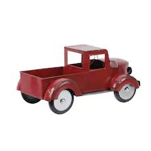 Metal Truck Decor, Vintage Red Truck Decor, Fall Tabletop Decor, Red Truck Decor, Truck Decor, Vintage Red Truck, Antique Trucks, Outdoor Planter, Planter Pots Outdoor