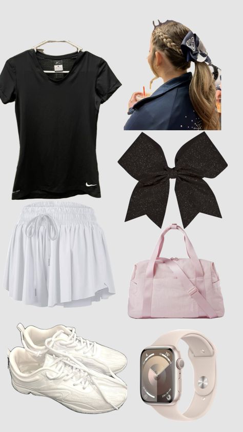 Cheerleading Practice Outfits, Cheer Practice Outfits, Dance Style Outfits, Cheer Practice, Cheer Outfits, Practice Outfits, Cheerleading Outfits, Casual Preppy Outfits, Dance Fashion